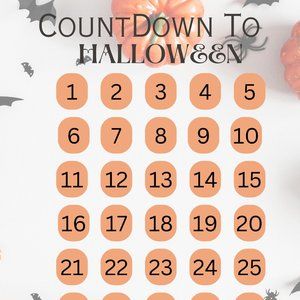 Countdown to Halloween Printable